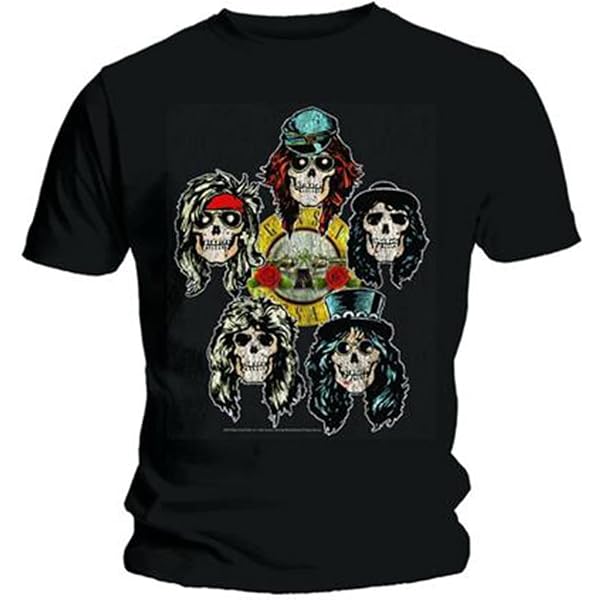 Official Guns N' Roses T-Shirt - Pistols & Roses Design, Black Band Tee For Men & Women - View #10