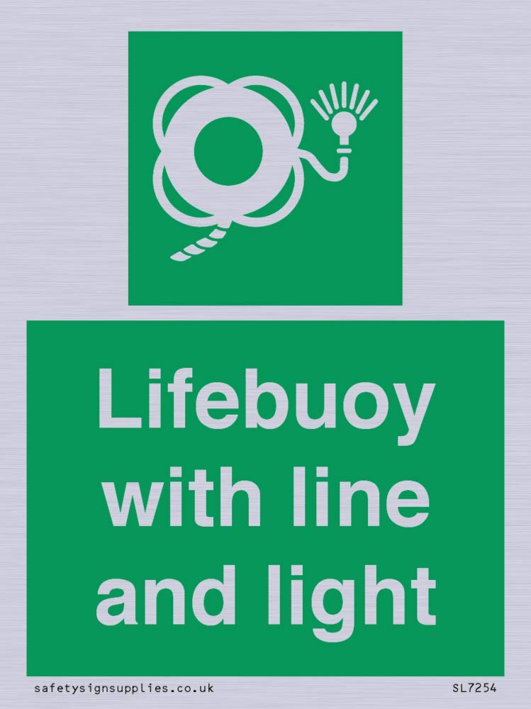 Lifebuoy with line and light