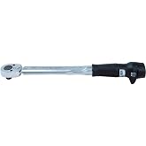 Tohnichi Adjustable Torque Wrench QL50N, 10-50NM, 0.5NM Graduations, 3/8 in Square Drive Ratcheting Head, Resin Grip, Accuracy +/-3%