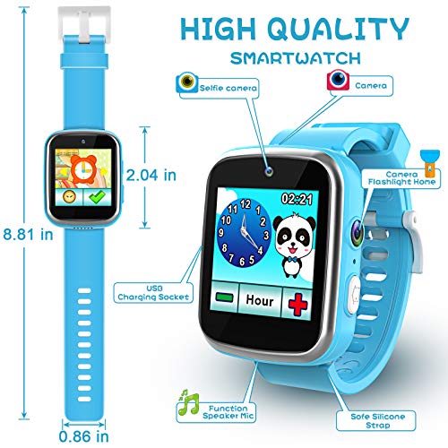 lzndeal Kids Smart Watch for Boys, Gifts for 310 Year Old Boys, Dual Camera Touchscreen Watch