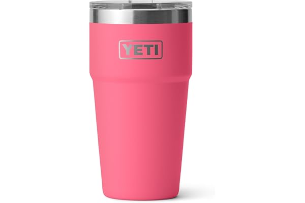 YETI Rambler 20 oz Stackable Tumbler, Stainless Steel, Vacuum Insulated with MagSlider Lid, Tropical Pink