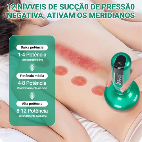 Ferramenta de Massagem de Celulite, Máquina de Ventosa Elétrica, Massageador Elétrico de Celulite Removedor de Gordura de Sucção, Massageador de Ventosa Inteligente