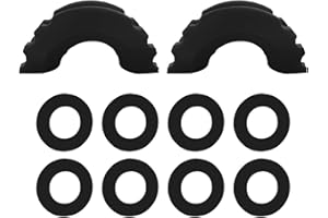 Wevdn D Ring Shackle Isolators Washers Kit, Rubber Shackle Isolators with Washers Fits Standard 3/4" Shackles, Soft Shackle Isolators Protect Shackle & Bumper Reduce Rattling (Black)