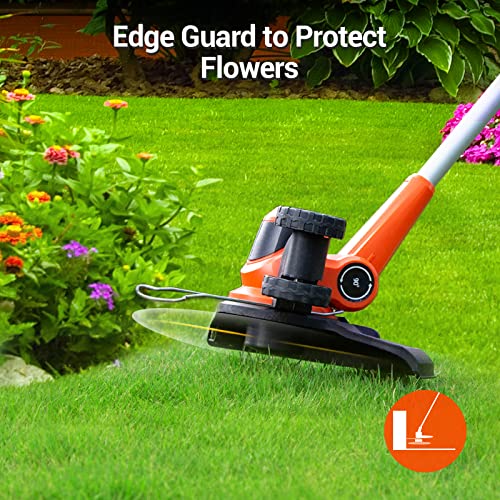 PAXCESS Cordless String Trimmer/Edger, 20V 10Inch Weed Eater with 2Pcs