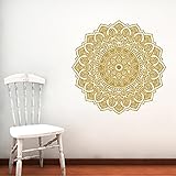 Mandala Wall Decal Yoga Studio Vinyl Sticker Decals Ornament Moroccan Pattern Namaste Lotus Flower Home Decor Boho Bohemian Wall Decal Bedroom Dorm ZX104