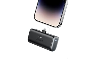 Anker Nano Power Bank with Built-in Lightning Connector, Portable Charger 5,000mAh MFi Certified 12W, Compatible with iPhone 14/13/12 Series (Black)