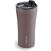 Sttoke Leakproof Lid Shatterproof Tumbler, Powder Coating - Willow Grey, 6.9-inch Height, 16 oz.