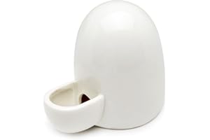 Dahey Drinking Water Feeder Ceramics Slient Bottle Waterer Automatic Small Pets for Hamster Hedgehog Chinchilla Ferret Small Guinea Pig, White, 8Oz