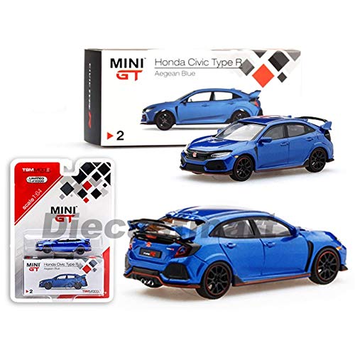 Mini GT 1:64 2018 Honda Civic Type R (FK8) LHD DIECAST Model CAR True Scale Acura (Aegean Blue)