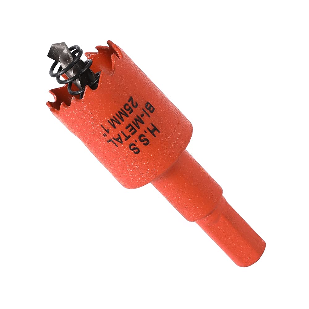 Dribotway 1'' (25mm) Bi-Metal Hole Saw Drill Bit, High Speed Steel, Wood & Metal, PVC, Plastic, Plywood, Handles & Locks