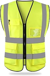HYCOPROT High Visibility Reflective Safety Vest Yellow M with Pockets view 1