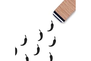 GUVSPTI Chilli Pepper Rubber Stamp, 3/5 Inch Wedding Meal Choice Small Mini Stamp for Scrapbooking