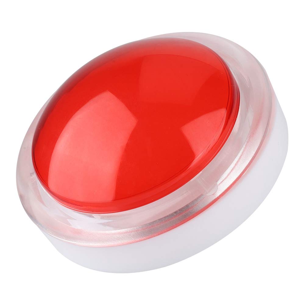 Mxtech Optional Color 3.7X3.7X2.2Inch Abs Round Game Button, With Sound Safe Game Answer Buzzer, Toy Gift for Games Classroom(red)