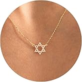 LLWOM Gold Necklace for Women-14k Gold Plated Infinity Necklace Star Of David Necklace Evil Eye Cross Pendants Heart Dainty Gold Necklace For Women