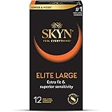 SKYN Polyisoprene Large Condoms, Natural, 12 Count