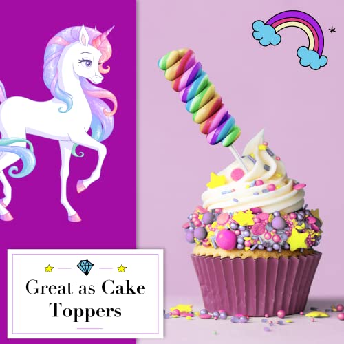 Unicorn Candy Lollipops Individually Wrapped Bulk 20pk Swirl Lollipop