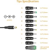 Zolt 45W Universal Power Adapter 5-15V 3A DC Output 10 Connectors UK Plug view 2