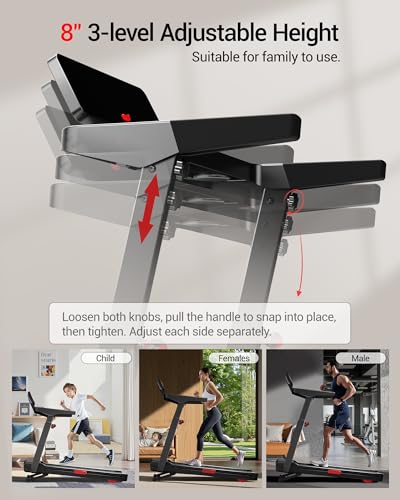 Treadmill with 20% Auto Incline 14KM/H 3.5HP Large Running Machine for Home | Full Foldable Treadmills 180KG Capacity for Heavy People Quiet Electric Jogging Running with Intelligent LED Touch Screen