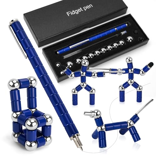 Finger Pen, Magnetic Pen, Trendy Stress-Relief Toy for Teenagers, Work Decompression Gadgets，Teenager's Birthday Gift Ideas，Gifts Suitable for Boys and Girls. (Deep Blue)