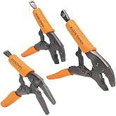 Klein Tools 38665 Locking Pliers Set, Long Nose 6-Inch, Curved Jaw 7 and 10-Inch, High Torque, Mole Grips for Clamping and Gripping 3-Piece