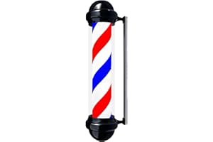 KiBcsLic Barber Pole Light, Wall Mount, Easy to Install Traditional Hairdressing Salon, Hair Salon Open Sign Barbershop Rotat