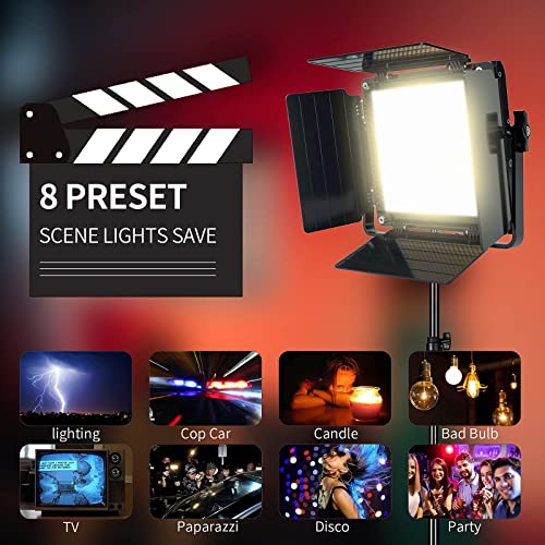 GVM RGB Video Light, APP Controlled LED Video Light, Color, 3200K-5600K, for Studio Photo, Games, Streaming, Web Conferencing, Photography