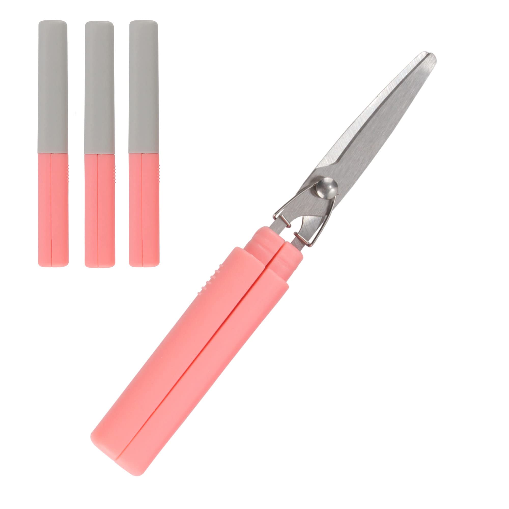 Mini Pen Portable Travel Scissors - Pink - 3 Pairs