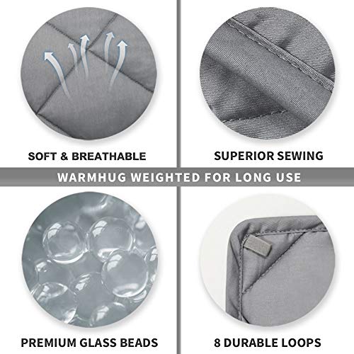WarmHug Weighted Blanket 17 lbs for Adult, 60" x 80" Weighted Blankets