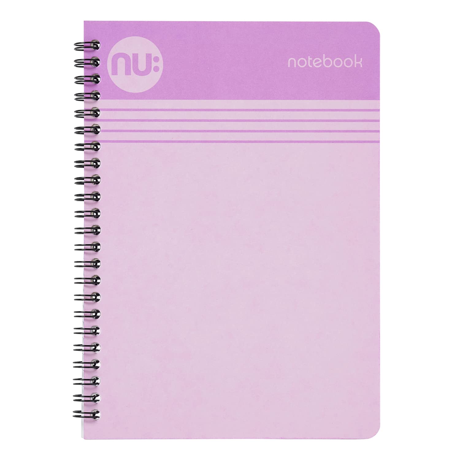 NU: Notebooks - Cloud Pastels Range - A5 Lilac Notebook - Wirebound Notebook - 110 Pages