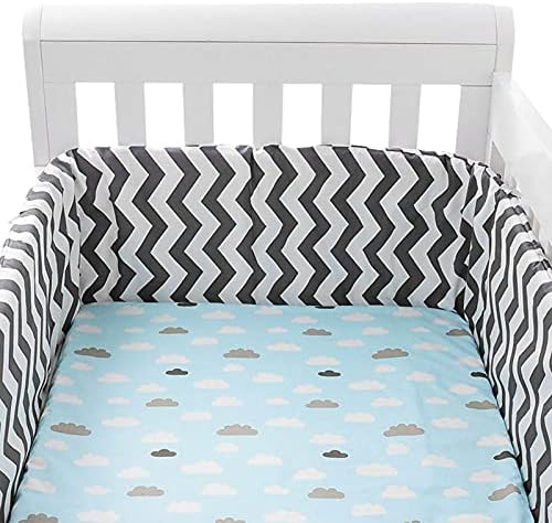 ZHANGHAN Baby Crib Liners Soft Baby Crib Bumpers Detachable Baby