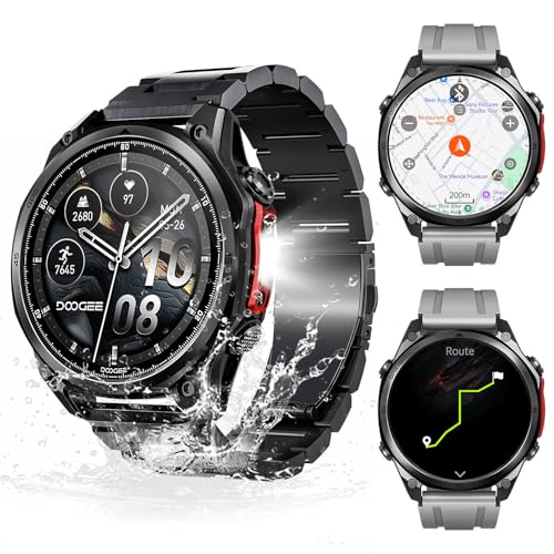 Anywise W1 Pro Smart Watch Women Man,Dual Frequency GPS With Offline Maps Smartwatch For Android and iOS,5ATM Waterproof 1.43'' AMOLED,170+ Sports Modes/12 Days Battery/3 Strap