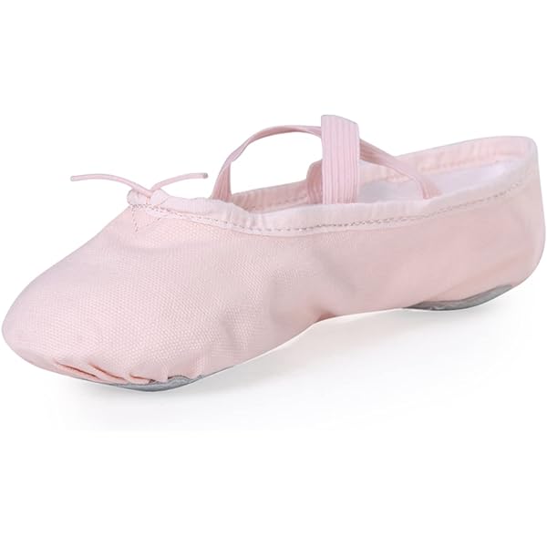 Adviicd Canvas Ballet Shoes Toddler Girls Ballet Slippers No-Tie Boys Dance Shoes (PK2,10-10.5