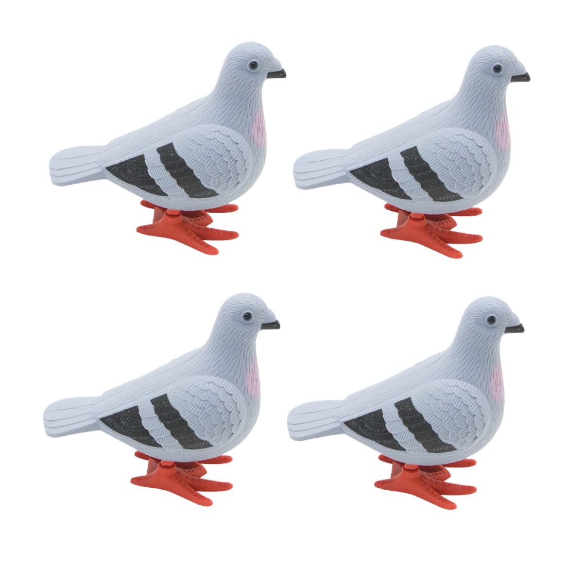 Toyvian 4pcs Pigeon Toy wind up bird kids pigeon Clockwork Wind Up (Random Color)