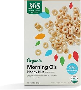 365 by Whole Foods Market, Organic Honey And Nut Morning O's Cereal, 12.2 Ounce