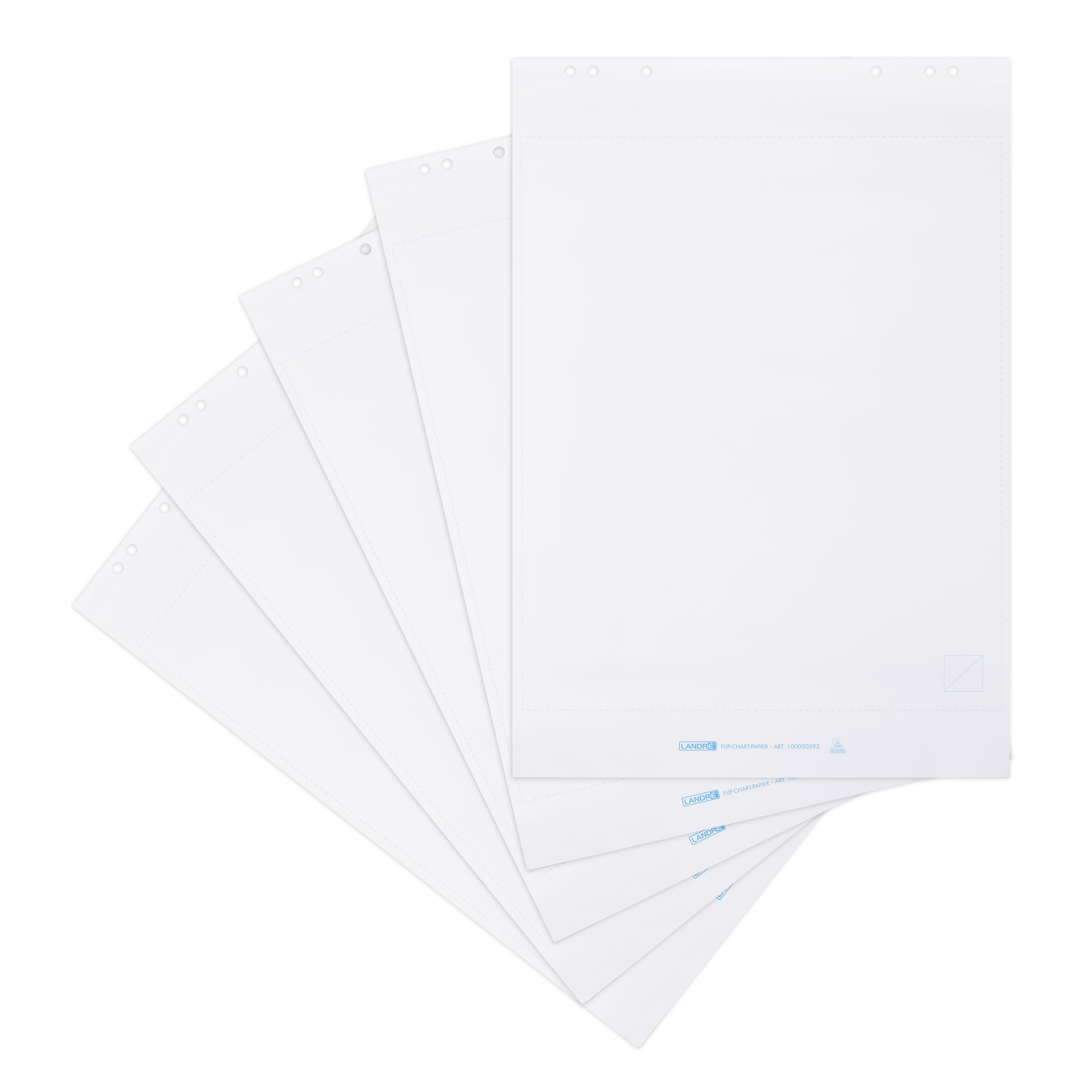 Landre Flip Chart Blocks Rolled Holzfreies Papier Blanko