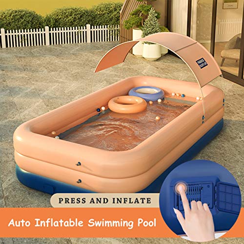 Inflatable Swimming Pool, 90 X 90 X 26 Kiddie Pool