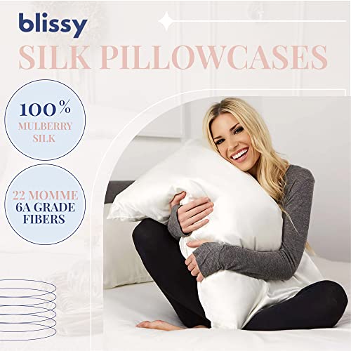 Blissy Silk Pillowcase 100 Pure Mulberry Silk 22 Momme 6A High