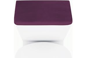 AZHCHKE Stretch Velvet Toilet Tank Lid Cover for Bathroom Super Soft Toilet Tank Cover Luxury Velvet Plush, with Elastic Bottom, Machine Wash, Plum