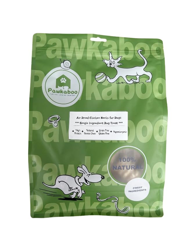 Pawkaboo Natural Dog Chews 100% Chicken Neck for Dogs and Puppies 1kg Chicken Jerky Low Fat