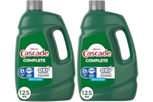 SNANA CASCADE Complete Oxi Gel Stain Fighting Power Dishwashing Detergent with Dawn, Fresh Scent, 125 Fl Oz (Pack of 2)