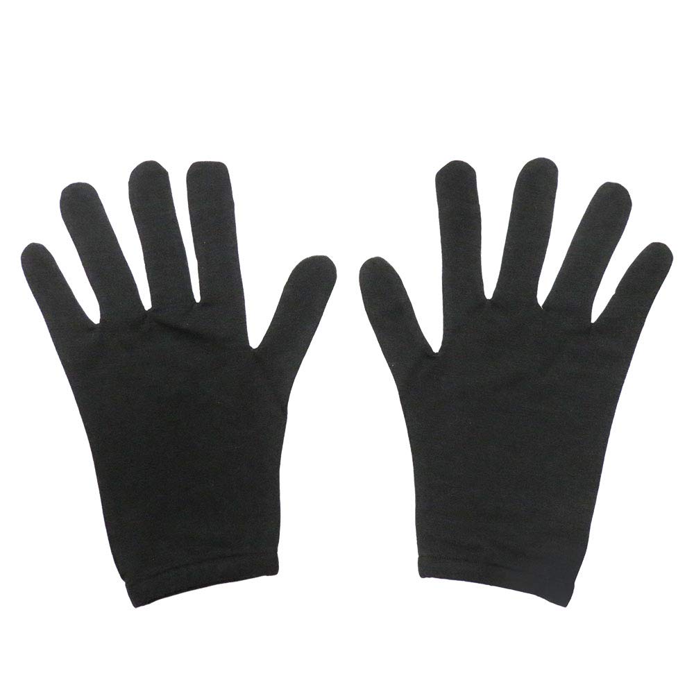 Edenswear zinc-Infused Eczema Tencel Moisturizing Gloves for Kids (S, Black)