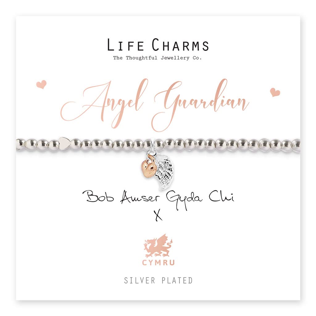 Life Charms Welsh Guardian Angel (Mae'n Angel Gwarcheidiol) Bracelet