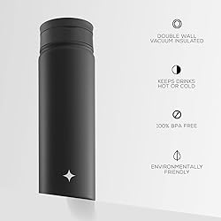 JoyJolt Triple Insulated Water Bottle with Straw
