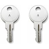 2 Pack C Replacement Safe Keys, Compatible with Sentry Safes 1100, 1150, 1170, Single-Sided Key Cut to Code A-Z