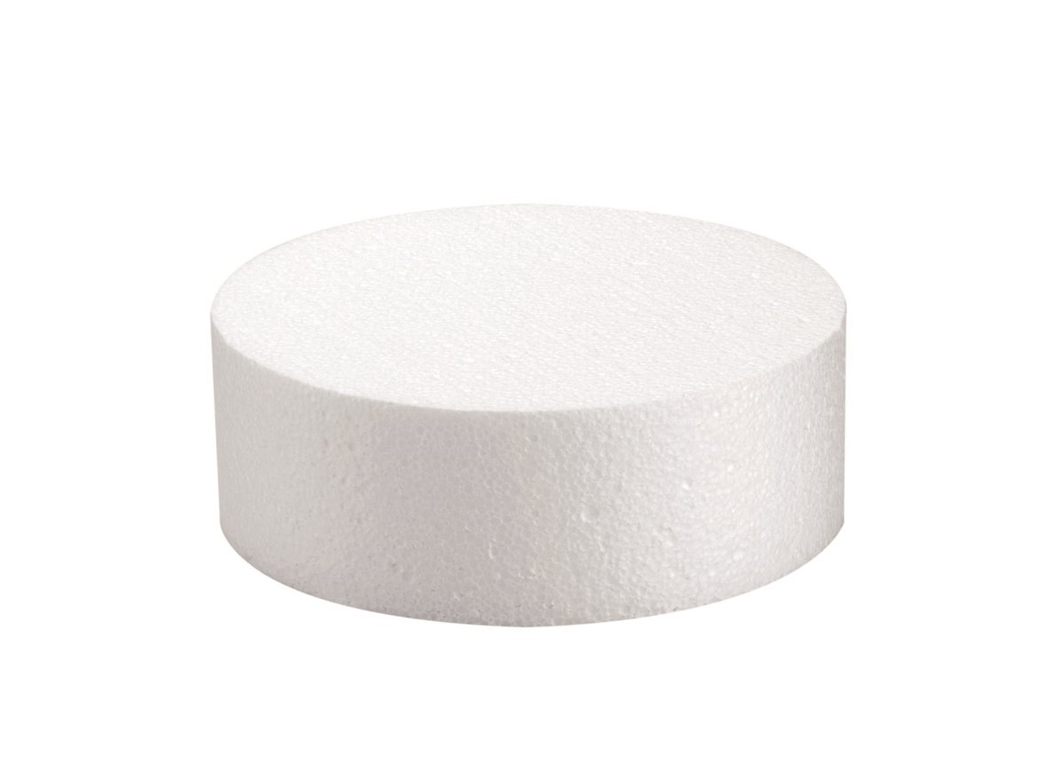 Glorex 3803 772 6 Styrofoam Disc, weiß, 15 x 15 x 7 cm