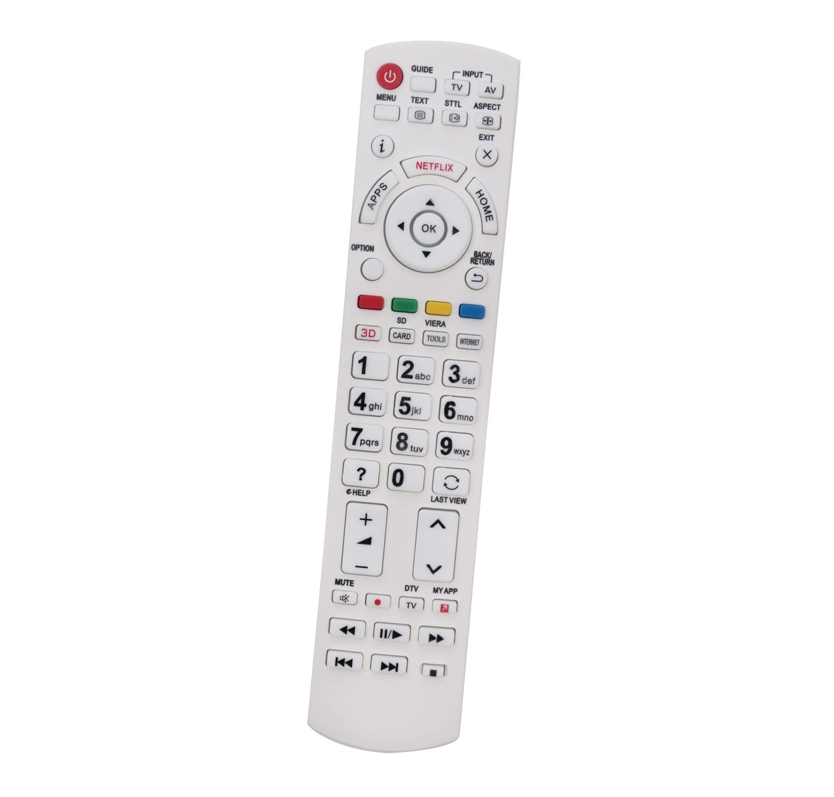 AULCMEET N2QAYB000842 sub N2QAYB000863 Replaced Remote fit for Panasonic TX-L50ETS61 TXL50ETX64 TX-L50ETX64 TXL55DT60E TX-L55DT60E TXL55DT60Y TX-L55DT60Y TXL55DT65B TX-L55DT65B TXL47DT60Y TX-L47DT60Y