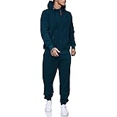 CUBECIRCLE Sweatsuits for Men 2 Piece Men's Jogging Tracksuit Set Hoodie Casual Athletic Long Sleeve Zipper Suit Set