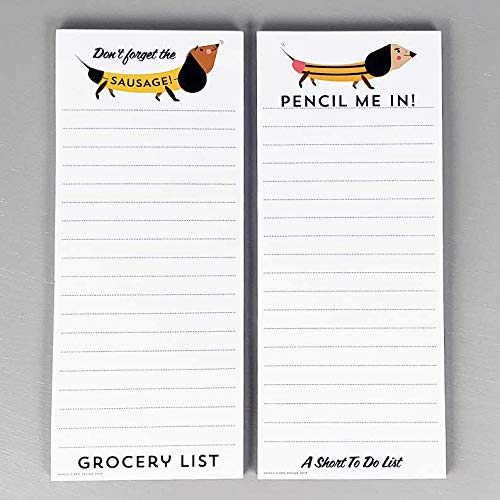 Nancy Nikko Dachshund Refrigerator Notepads - Set of 2 - To Do List and Grocery List