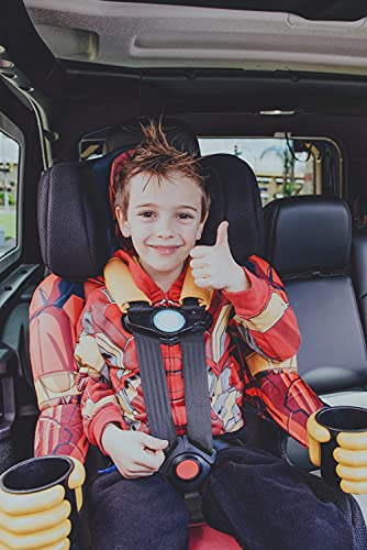 KidsEmbrace Marvel Iron Man 2-in-1 Forward-Facing Car Seat Latch | 5-Point Harness 26.5-65lbs converts to Belt-Positioning Booster 40-100lbs | Adjustable