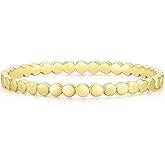 Mameloly 1.5mm 14K Gold Plated Wedding Bands for Women Dainty Stackable Thin Dot Ring Statement Ring Size 3-12